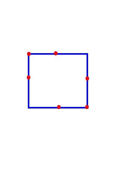Как разместить 6 точек вокруг квадрата так, чтобы на каждой стороне было одинаковое колличество точек?