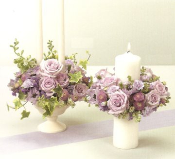 Как можно украсить свечи для свадебного стола?
