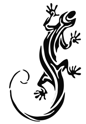 Покажите красивые татуировки саламандры или простых ящериц ?