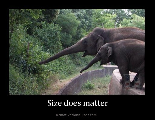 Как доказать уже поговорку 'Size does matter'?