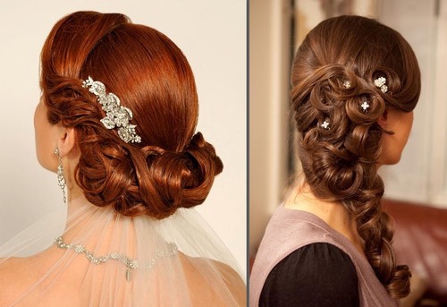 Посоветуйте, какую прическу сделать на свадьбу для волос средней длины?