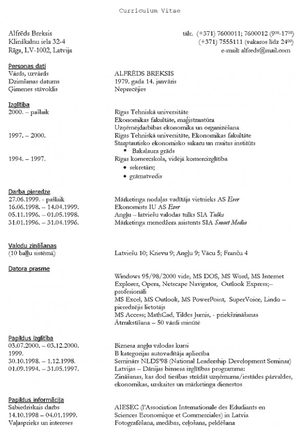 фирме не устраиваевает cv на англ.язе, требует на лат. киньте шаблон?