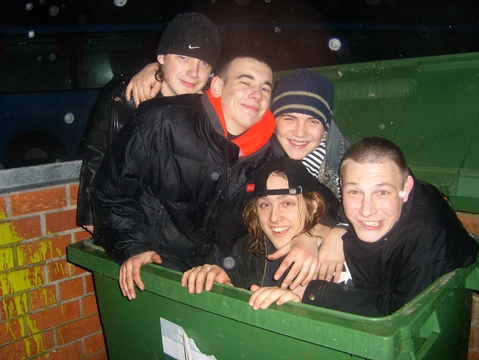 В синей шляпе :) 