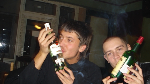 слева