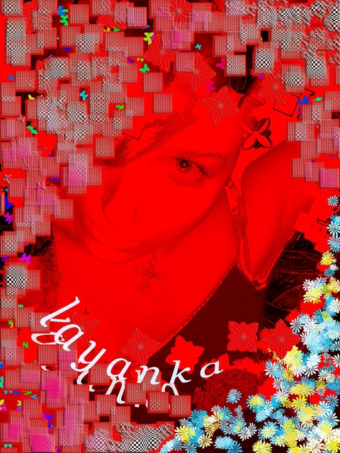 woman in red 