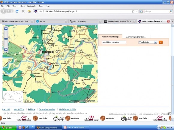 Parādi uz kartes ielu kur tu dzīvo - > http://1188.interinfo.lv/mapsengine/?lang=1 ?