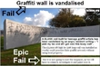 Fail owned grafity wall