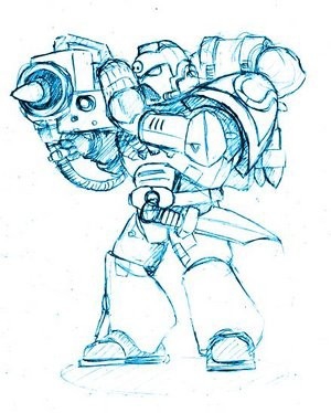 Space marine (Ракетчик) [By Raziel]