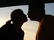 sunset kiss