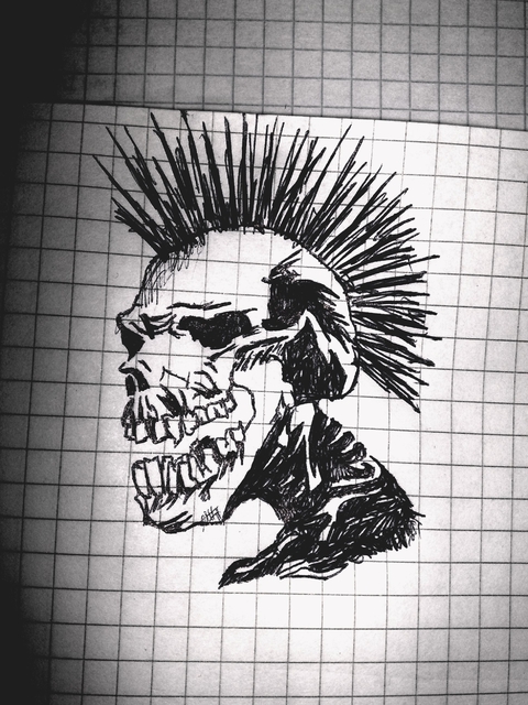 The Exploided skull by me