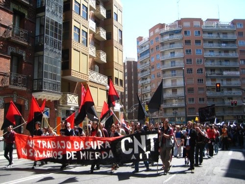 Spain Anarchists Block