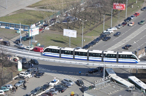Легкое метро у ВВЦ. С высоты колеса обозрения на ВВЦ