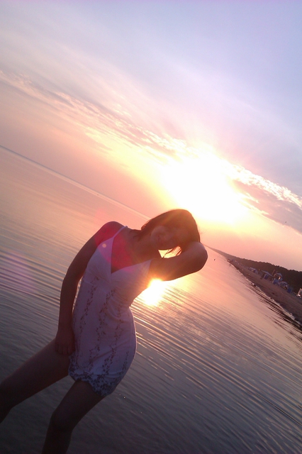 на море)