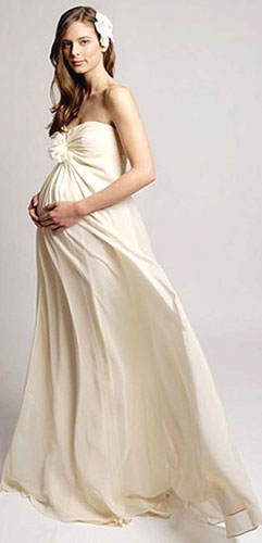 Покажите красивое свадебное платье для беременных?