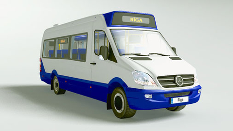 Какие микроавтобусы популярны в Латвии в качестве маршруток? 
