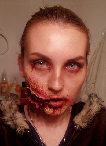 Zombie-style. My face art