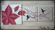 Модульная картина на холсте. Акрил 100x40x1.7sm