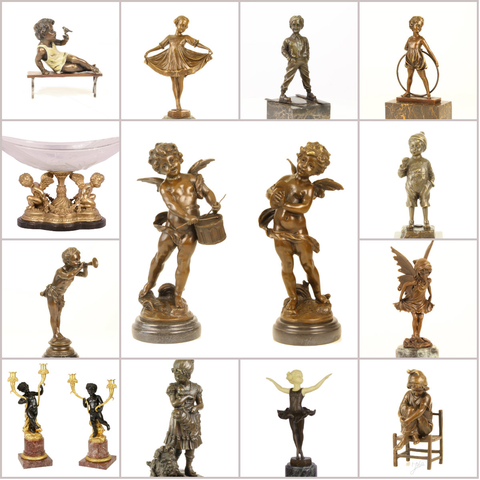 статуэтки Дети из бронзы