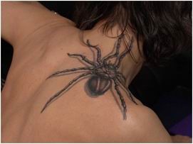 Покажите татуировки пауков?