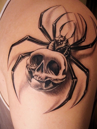 Покажите татуировки пауков?