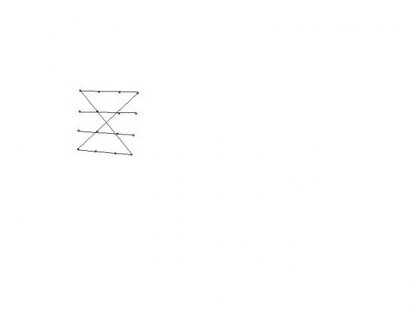 как соединить 16 точек 6 линиями не отрывая карандаша?(вн.)