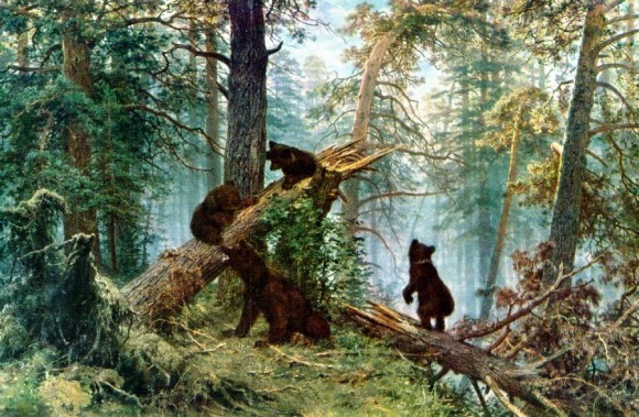 покажите картины с медведями ?