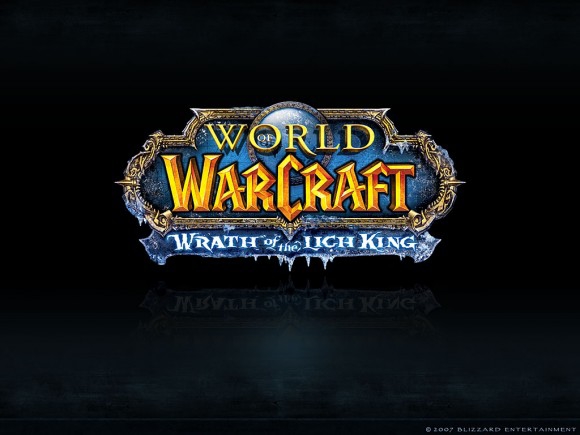 Скачать обои. world of warcraft, wrath of the lich king, wow, лого.